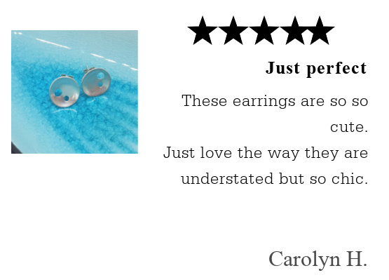 Sterling silver air bubbles stud earrings