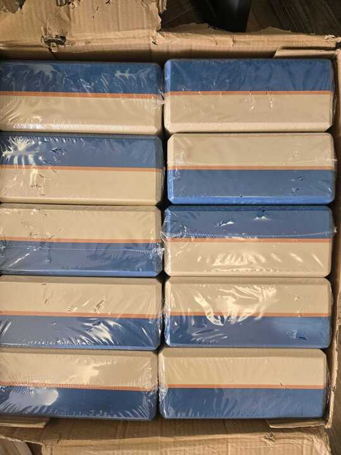 CLOSEOUT - 4" Yoga Blocks, 10 Pack, 4" x 6" x 9" - Shoreline