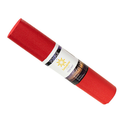 OPENBOX -  Voyage Yoga Mat by Sunshine Yoga (74" x 24" x 5mm) - Red Single