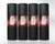 Black - 4 Pack with Grommets