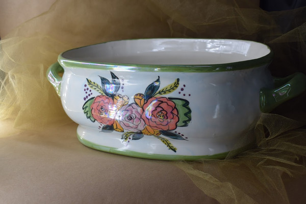 (FB00-JF) Large Open Tureen- Jenna Floral