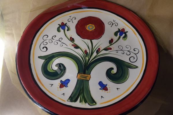 (LP12-VR) 16" Round Platter- Venetian Red