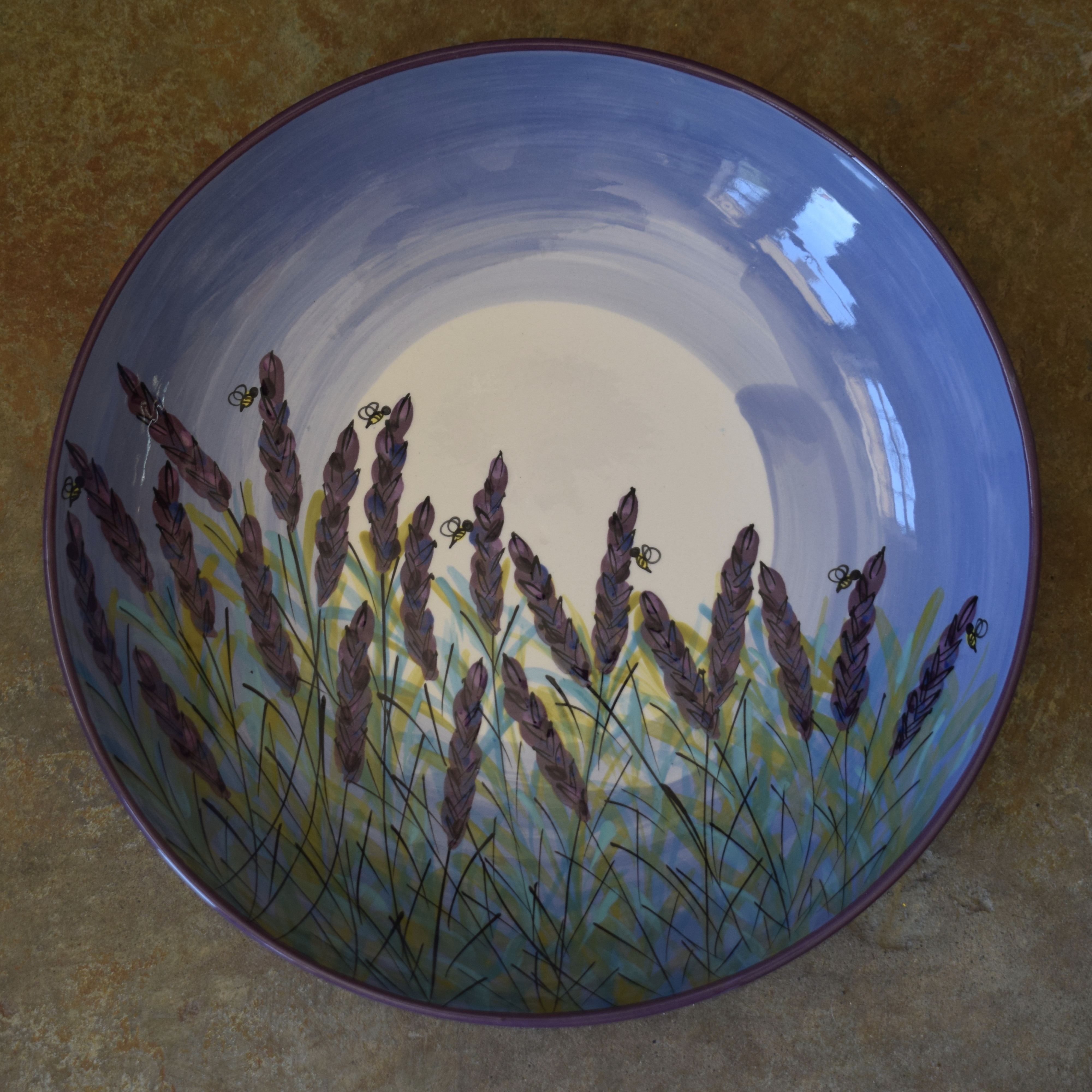 (LB13-LM) 13" Large Bowl- Lavender Moon