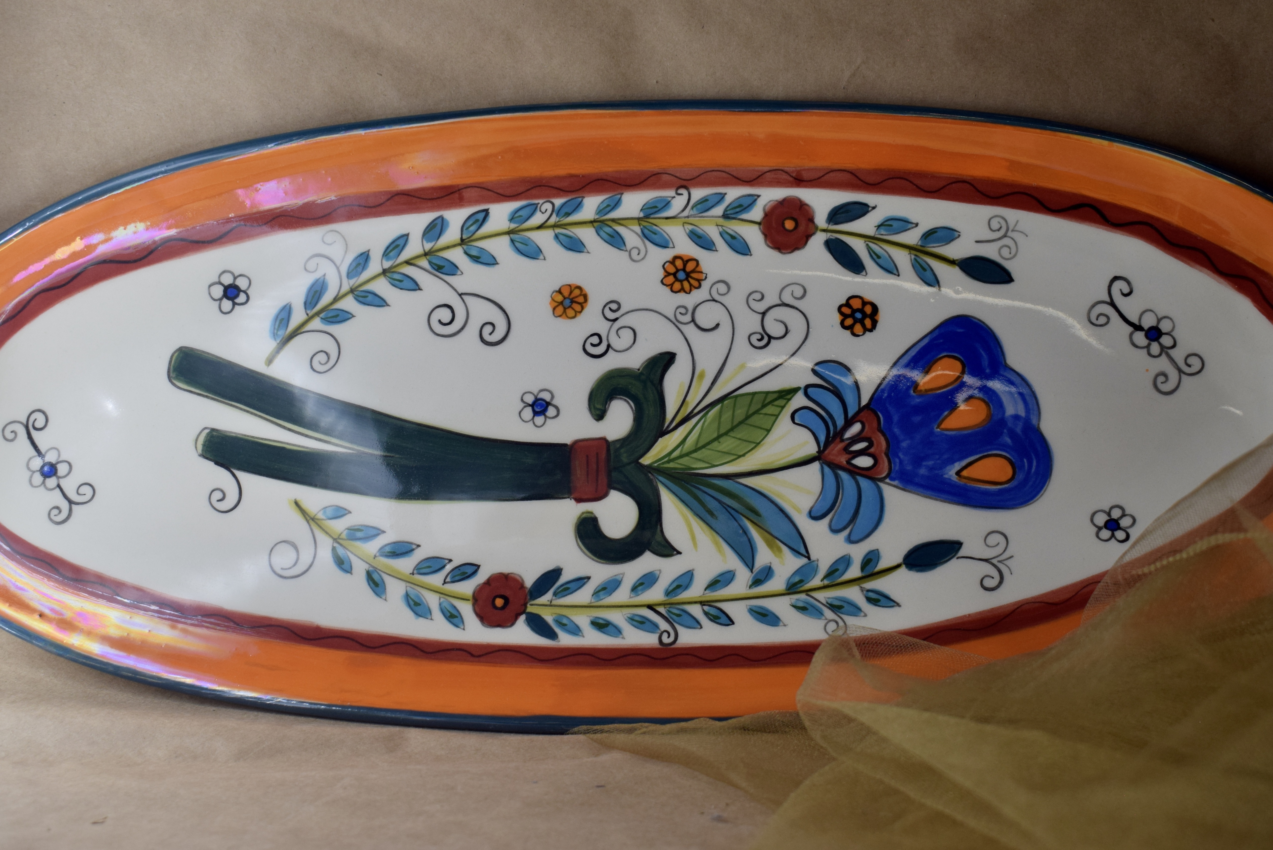 (OP21-MNC) 21" Oval Platter- Mandarino
