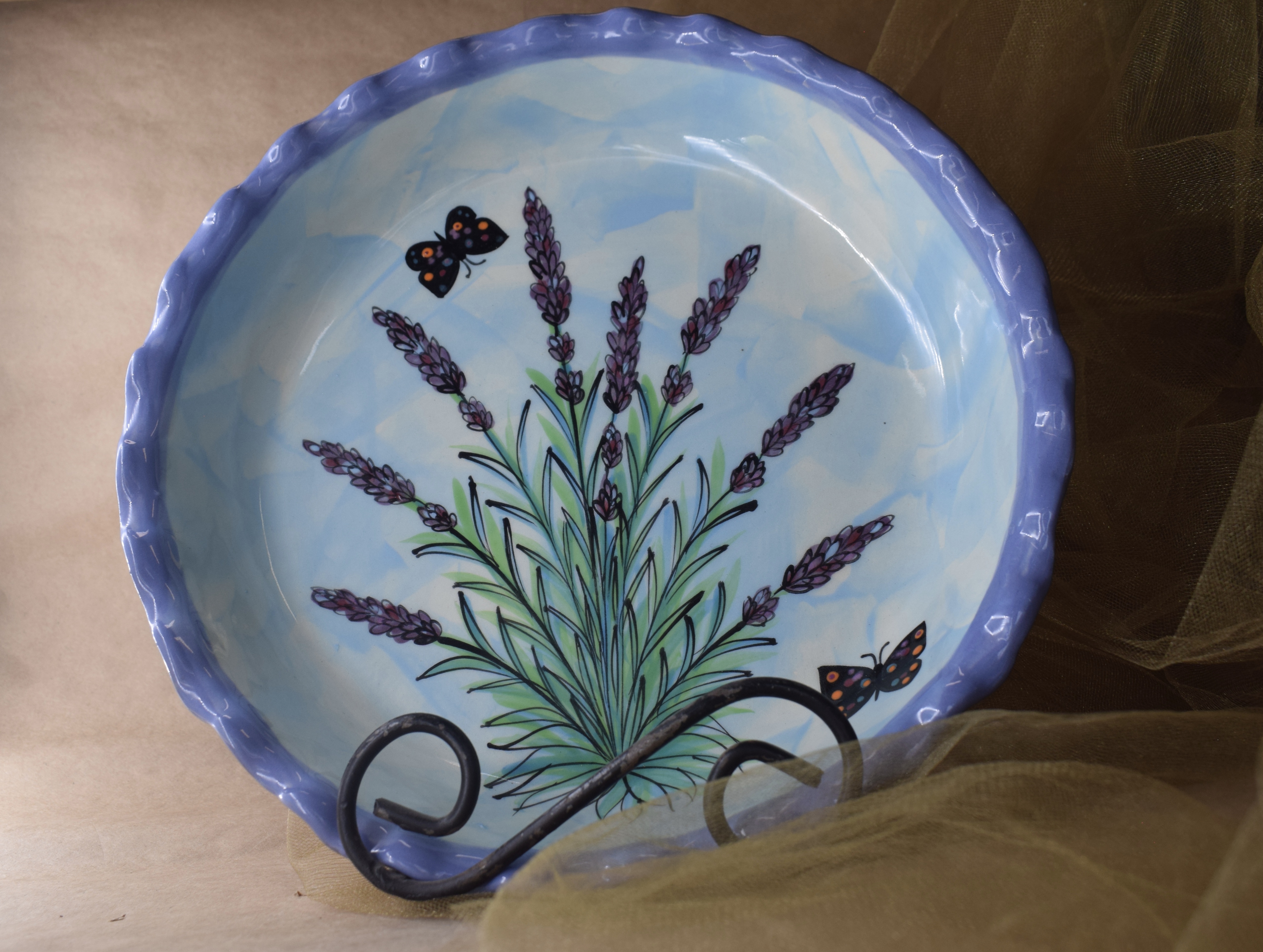 (RPP11-EL) 10" Pie Plate- English Lavender