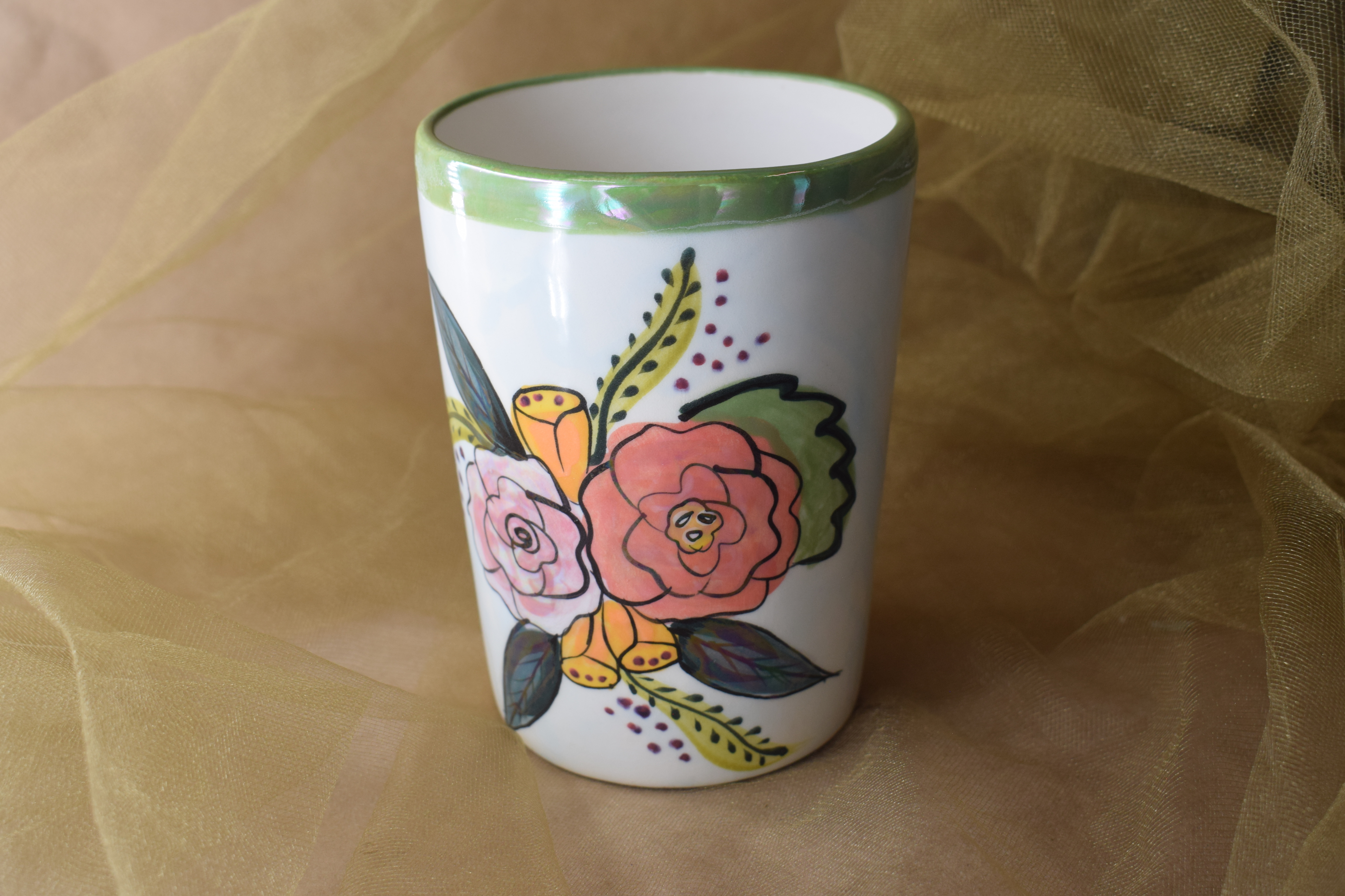 (TB08-JF) 5" Tumbler- Jenna Floral