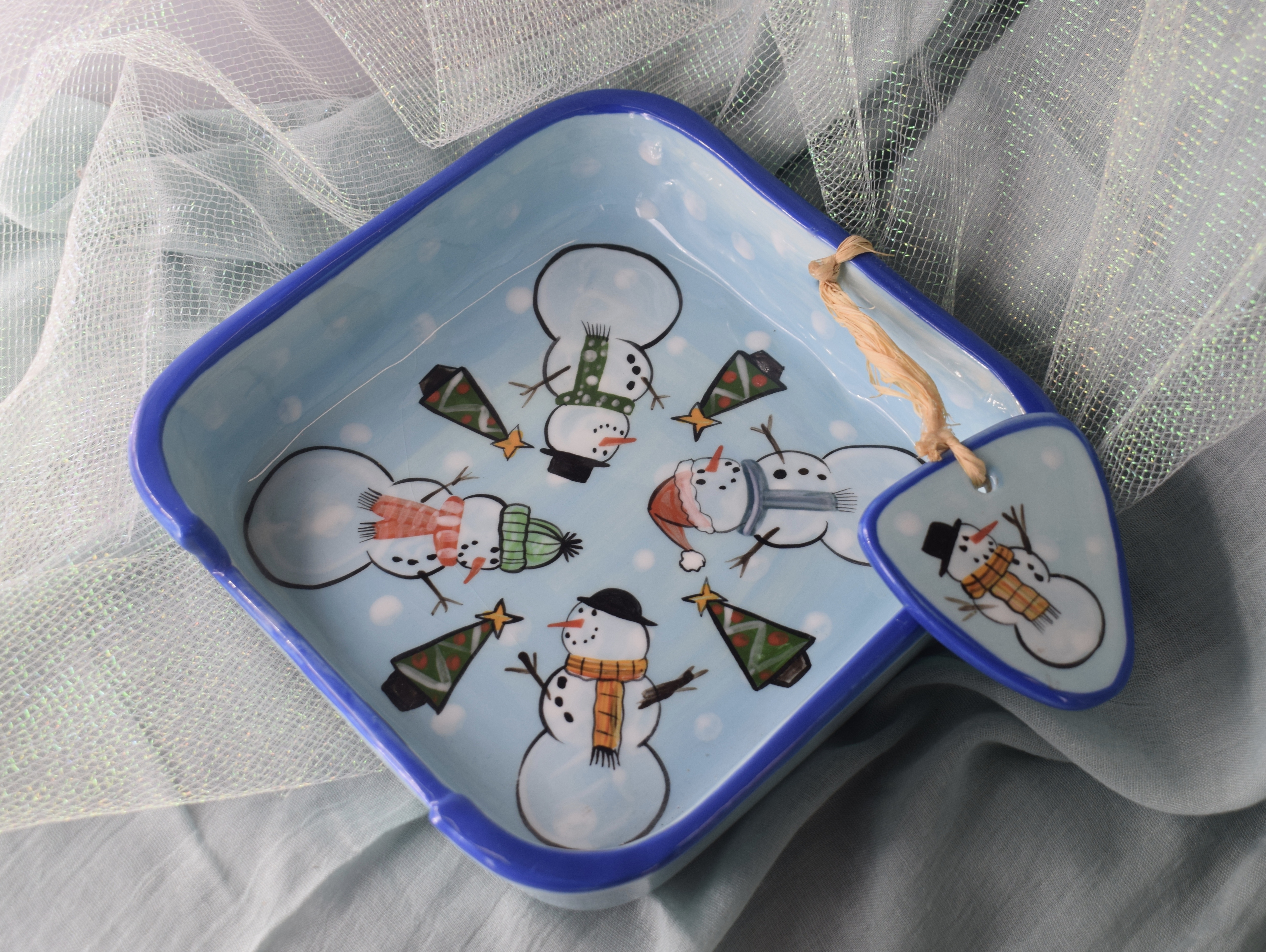 (NP08-SM) Napkin Holder- Snowman