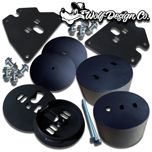 C10 Air Ride Kit Front & Rear Bag Brackets 1963-1972 C-10 K5 Blazer & Jimmy - Crown Suspension