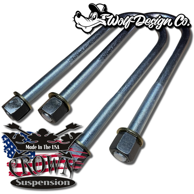 C10 Lowering Blocks 3" Rear Drop Kit With UBolts Crown Suspension