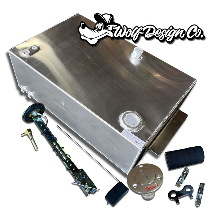 1963-1972 C10 Aluminum Gas Tank - Relocation Under Bed 18 Gallon Fuel Tank With Bed Fill Kit