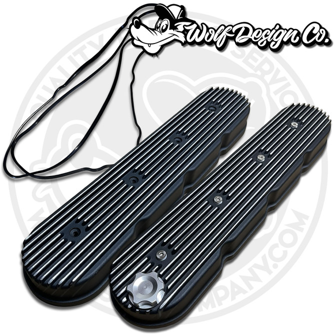 LS Aluminum Retro Finned Valve Covers GM LS Engines