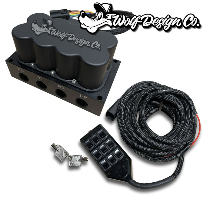 Air Ride Bag Manifold Management 4 Corner Valve With 9 Switch Controller