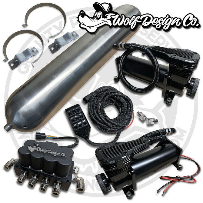 Air Ride Management Kit With 5 Gallon Tank & Compressors