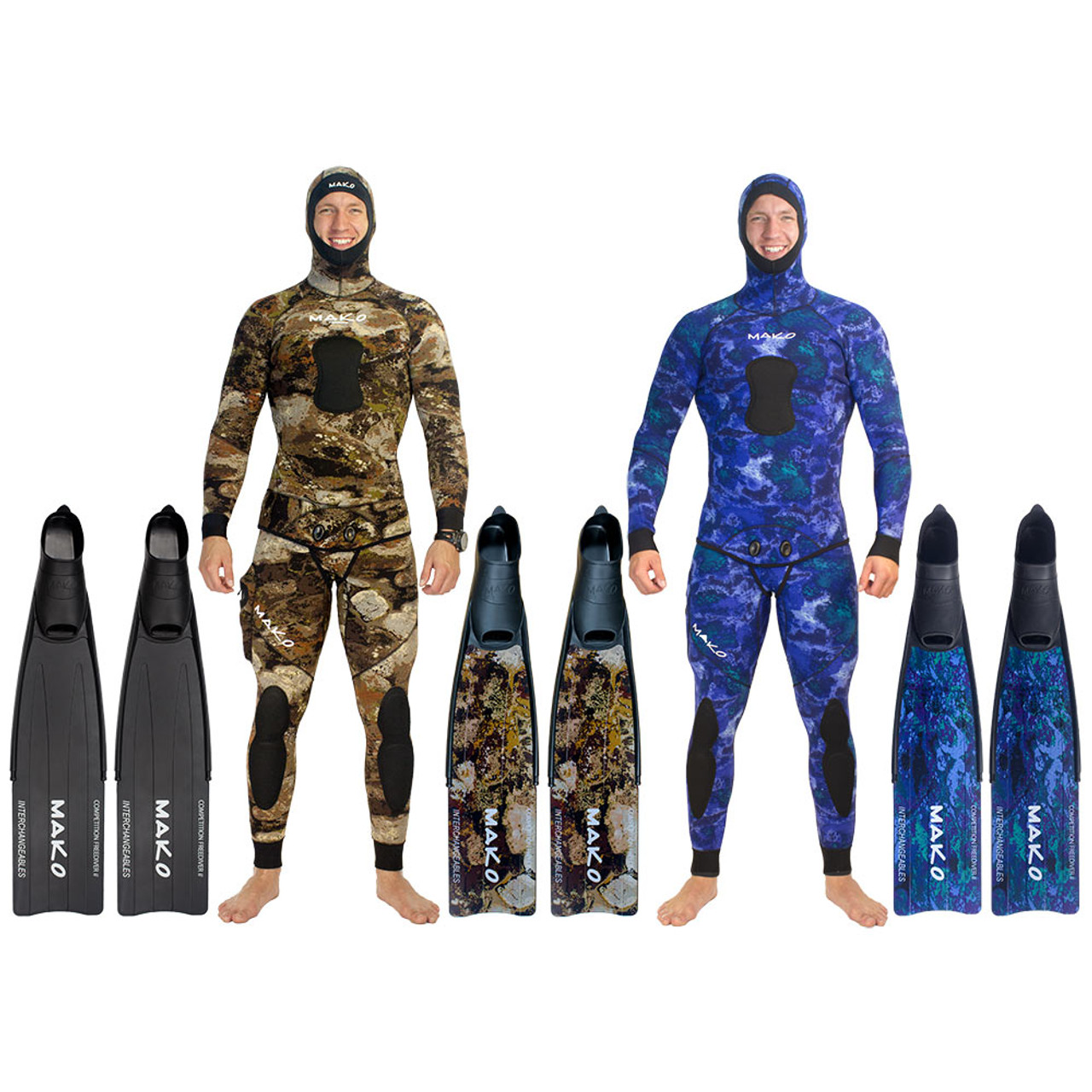 Men's Competition Freediver II Fins with INTERCHANGEABLE BLADES