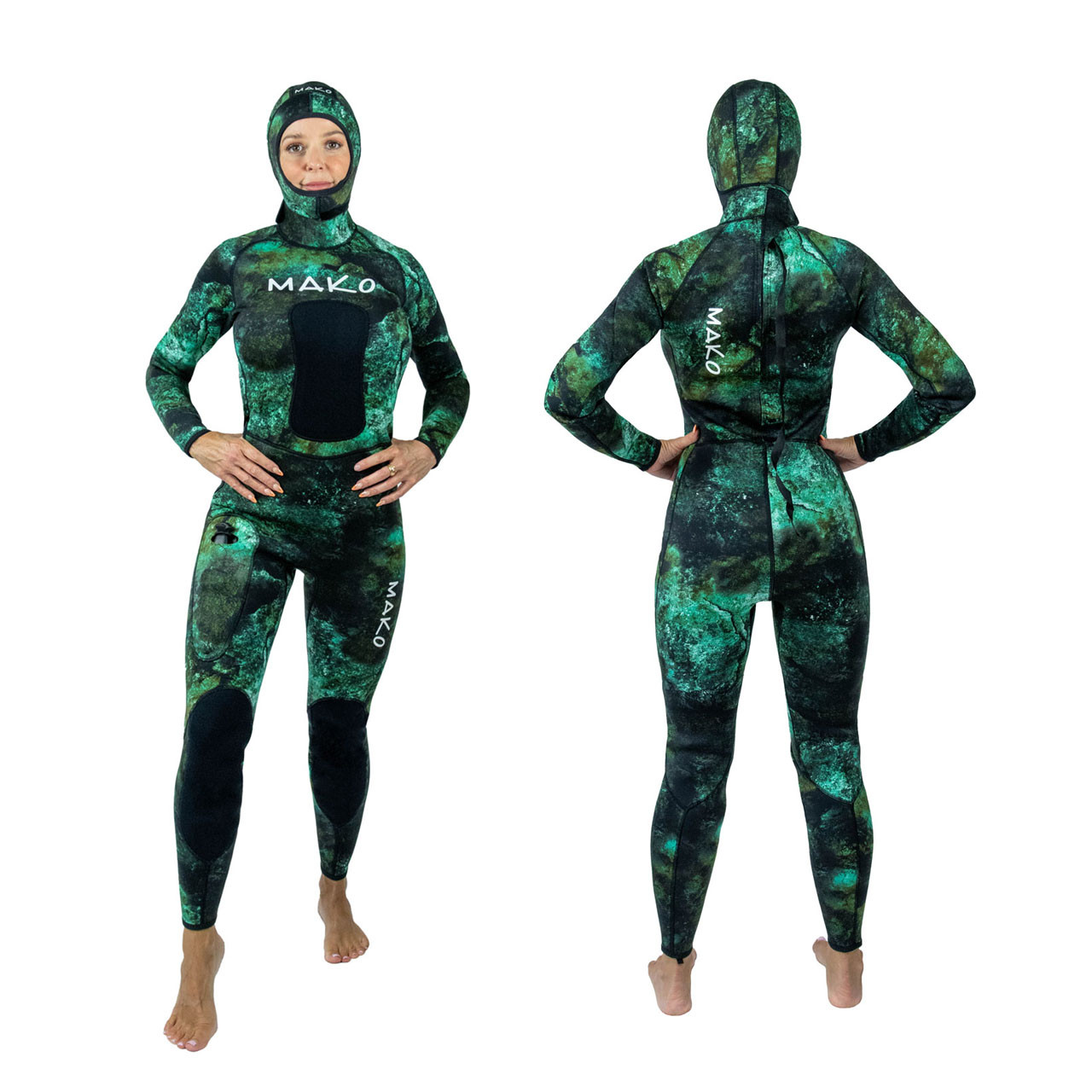 Spearfishing wetsuit - Blue Water / Green / Dual Camo / Reef Camo - Rob  Allen - one-piece / with hood / other