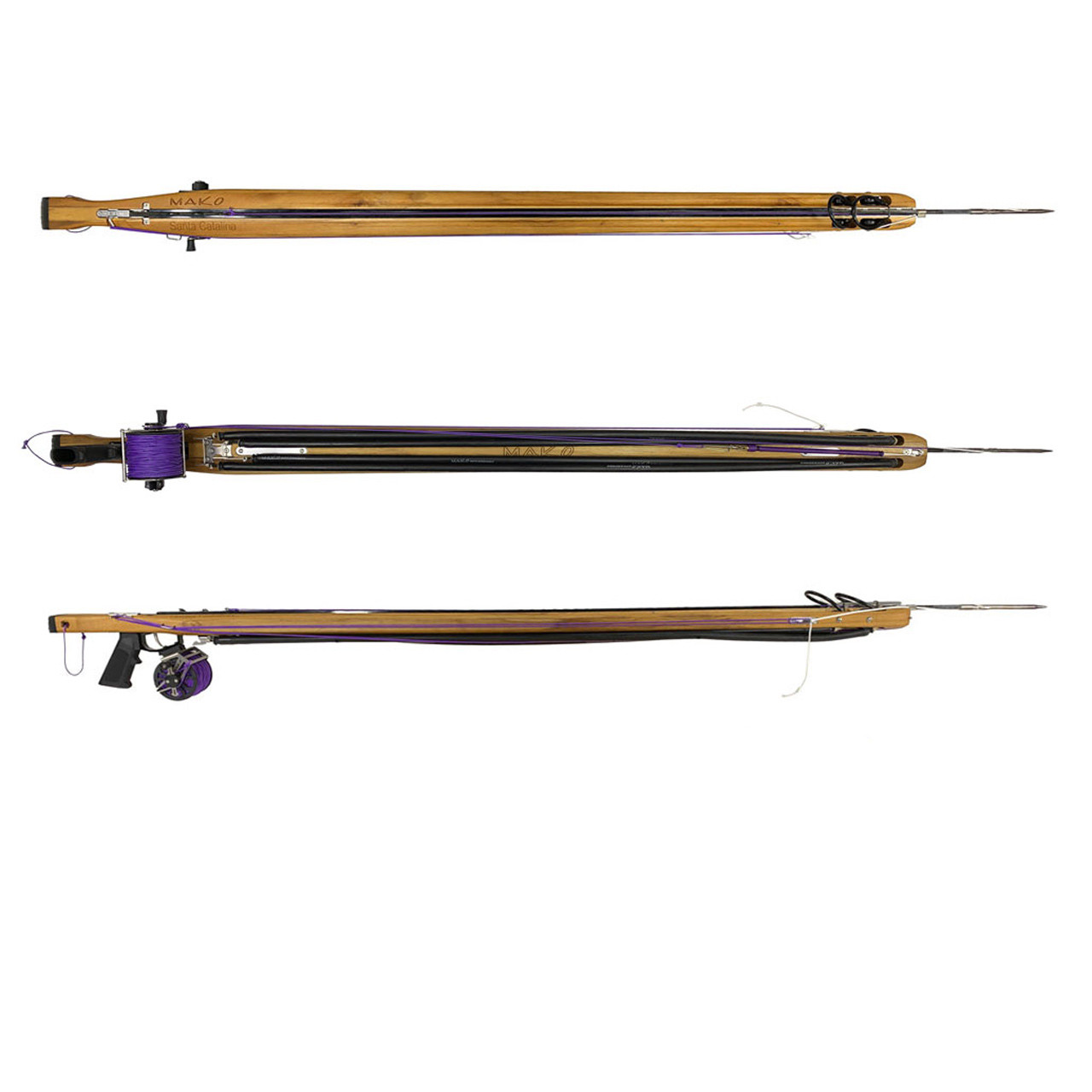 翔バリカン MAKO Santa Catalina Double Roller Teak Speargun (w/ Ermes Sub