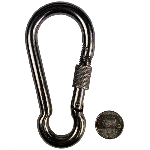 The MAKO Locking Carabiner is made of 100% stainless steel and has hundreds of uses