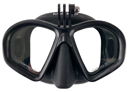 Freedive Mask with GoPro Mount: Front View