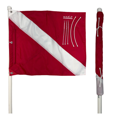 MAKO Boat Dive Flag w/ Removable Stiffner