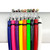 Rainbow assortment of MAKO Primeline speargun bands in blue, pink, yellow, orange, green, black and red displayed vertically with metal connectors