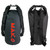 Black MARKO waterproof dry bag with red logo shown from front and back angles, featuring shoulder straps and roll-top closure