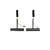 Wishbone insertion tool shown from front view with two stainless steel handles, black grips, and wide base platforms for spearfishing gear assembly