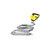 MAKO All-In-One Flasher Rig with yellow reel and three stacked mesh pouches displayed on white background