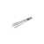 Lion Fish 3 Prong Cluster Tip No Barbs spearfishing point shown at angle with three sharp silver prongs