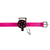 Bright pink Quick Ditch Belt Reel with black reel mechanism and red dots, displayed horizontally with metal buckle and carabiner clip