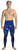 Shirtless man wearing blue ocean camo Yamamoto wetsuit bottoms, front-facing stance