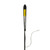 Yellow and black MAKO Penetrator Elite speargun cable with slip tips, curved stainless steel line attached to black handle, front view