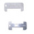 Two Lobster Gauge sizing tools shown from top view, white and metal versions with measurement slots and hanging holes