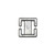2 Pound "I" Weight stainless steel sinker with squared frame design on white background