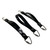Three black MAKO Carbon Elite Traveler Roller Pole Spears displayed at angles, showing metal ferrules and handles for spearfishing