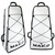 MAKO Kayak Fish Bag 3620 white with black straps and cross-brace design, front and side views
