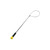Stainless steel spring loaded lobster noose with yellow grip handle, displayed at diagonal angle against white background