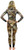 Blonde woman wearing Women's Yamamoto 3D Reef Camo 2 Piece Open Cell Wetsuit, rear view showing brown and tan camouflage pattern throughout