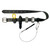 Black rubber freedive weight belt with metal buckle, weights, and quick-release mechanism displayed on white background