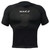 Black Mako short sleeve rashguard with chest loading pad, front view