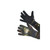 Pair of black Yamamoto Green Aquatic diving gloves with camouflage wrist straps, displayed on white background
