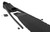 Black Mako women's freedive fins with interchangeable polymer blades, shown at angle with extra blade and hardware pieces