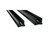 Black enclosed tracks for wood spearguns displayed at angle, showing pair of parallel aluminum rails