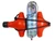 Red and black MAKO Spearguns Easy Wind Flasher Float with transparent center chamber, overhead view