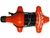 MAKO Easy Wind Flasher Float in red and black, overhead view showing inflatable buoy with winding mechanism and attachment line
