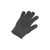 Black ribbed fillet glove displayed flat against white background, showing palm and finger detail