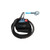 Ocean Guardian Shark Shield free-diving device with black neoprene pouch, blue control unit, and coiled black cord, overhead view