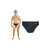 Male model wearing black MAKO Under Wetsuit Briefs shown on body and displayed flat on white background