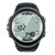 Black Oceanic F.10 dive computer watch with digital display showing depth and dive time readings, front view