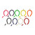 Speargun roller muzzles in nine colors arranged in two rows with matching bands