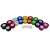 Colorful athletic tape rolls in black, red, white, blue, yellow, brown, green, and purple arranged in rows